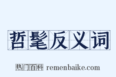哲髦反义词是什么意思的图片